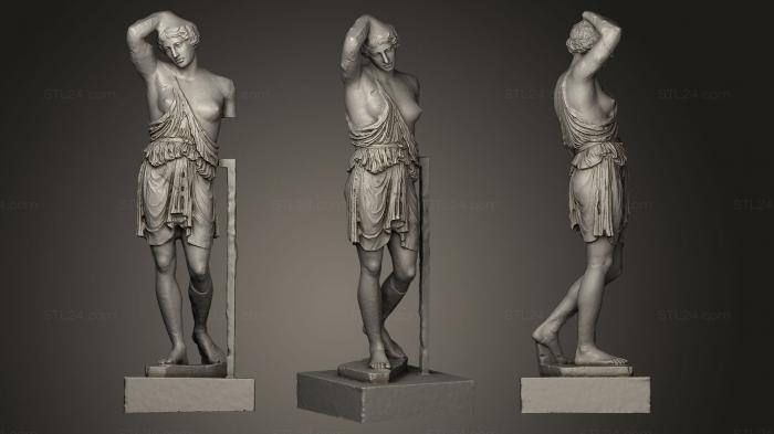 Статуи античные и исторические (Раненая Амазонка, STKA_1080) 3D модель для ЧПУ станка